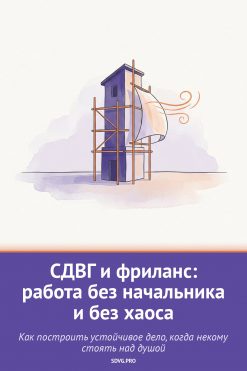 Обложка книги «СДВГ и фриланс: работа без начальника и без хаоса»