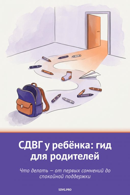 Обложка книги «СДВГ у ребёнка: гид для родителей»