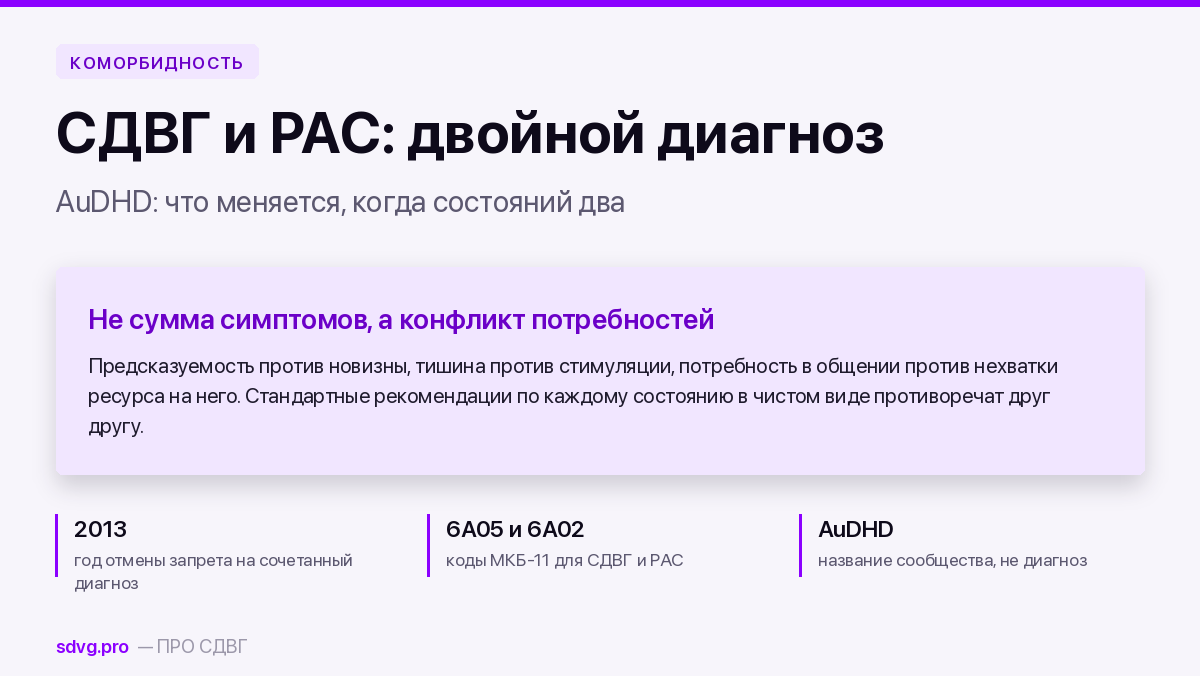 СДВГ и РАС: двойной диагноз AuDHD
