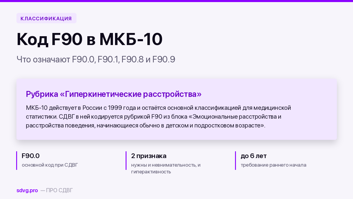 Код F90 в МКБ-10: расшифровка подрубрик