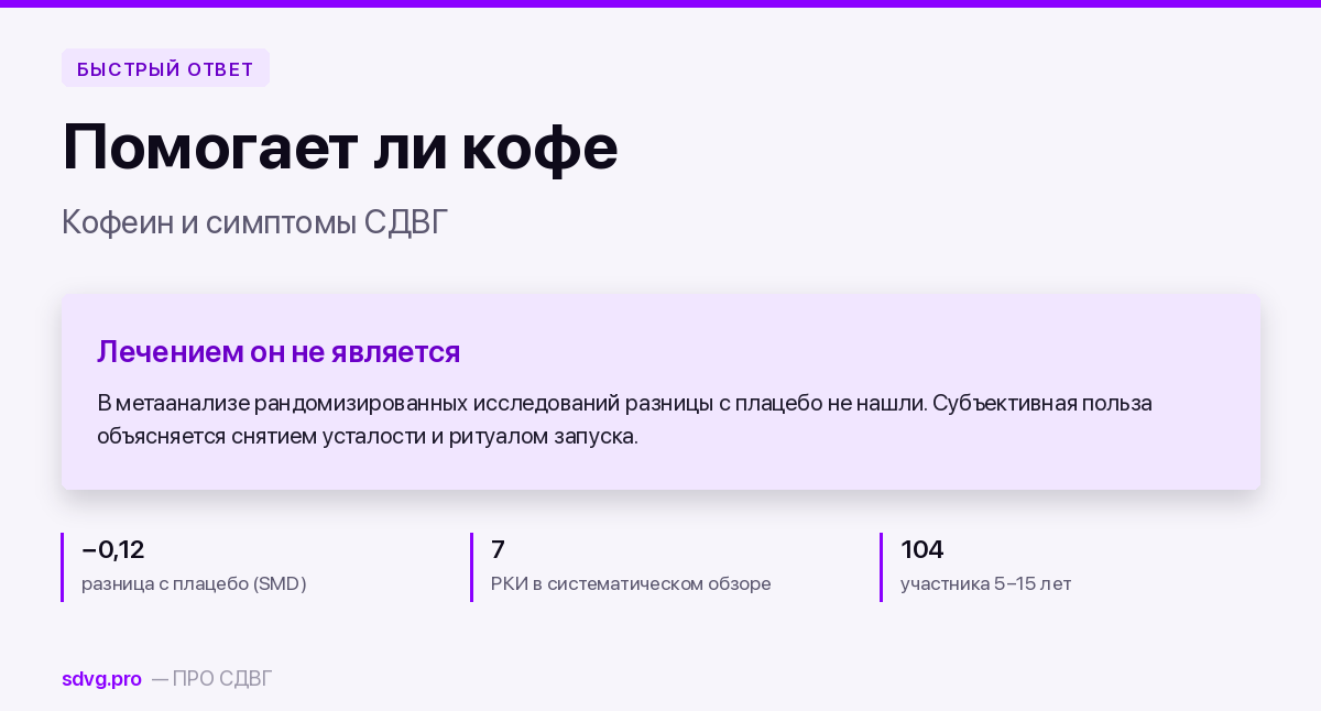 Помогает ли кофе при СДВГ? 2 Помогает ли кофе при СДВГ