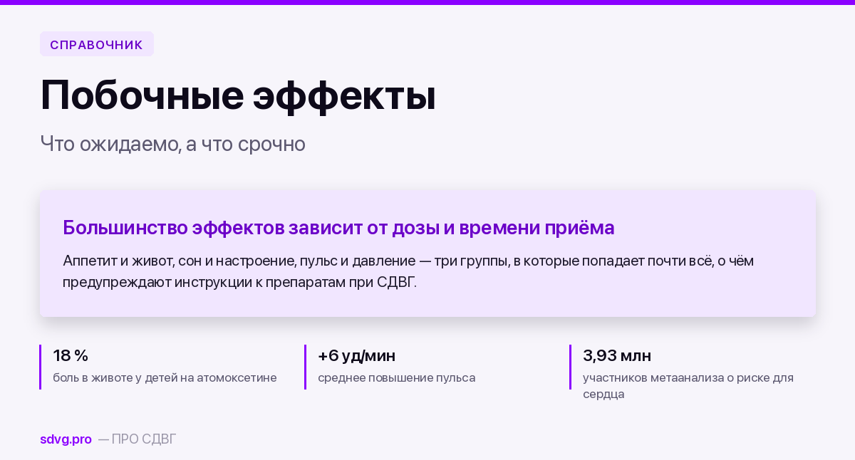 Побочные эффекты препаратов при СДВГ: полная таблица 2 Побочные эффекты препаратов при СДВГ: сводка