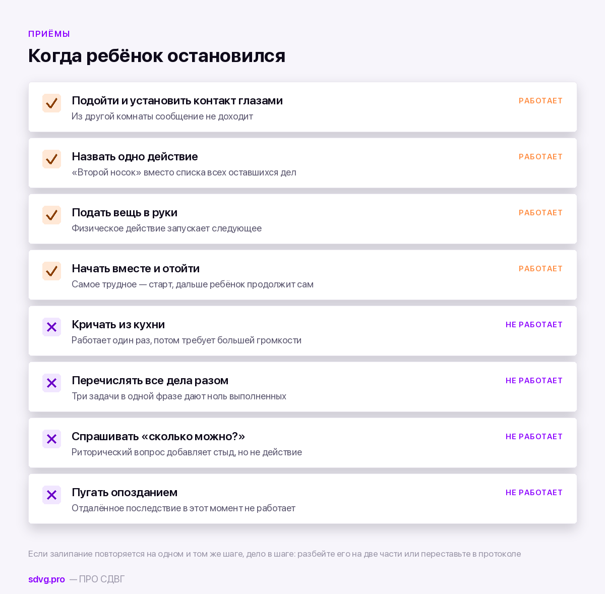 Утренние сборы: протокол на 40 минут без криков 5 Что делать при залипании ребёнка