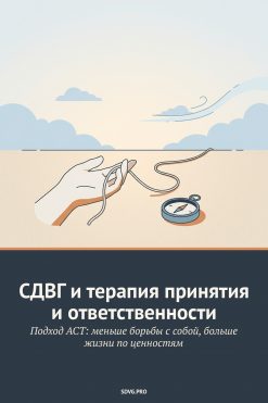 Обложка книги «СДВГ и терапия принятия и ответственности»