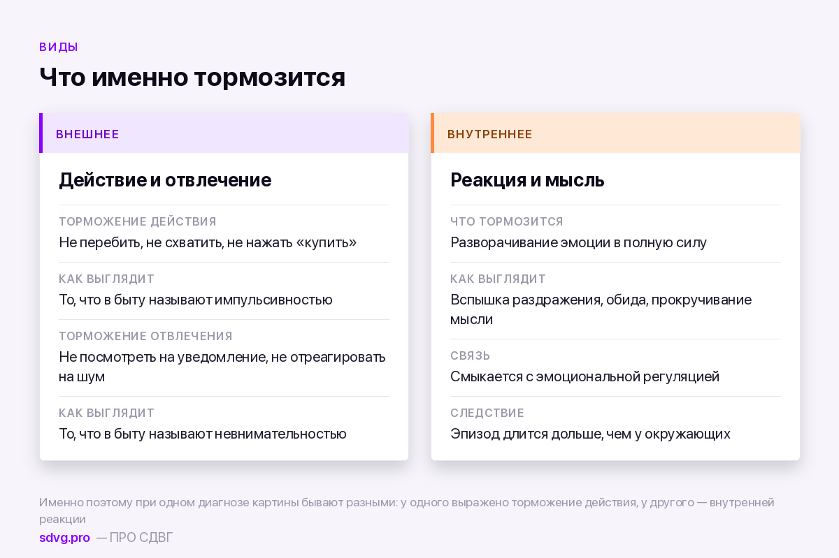 Три вида торможения