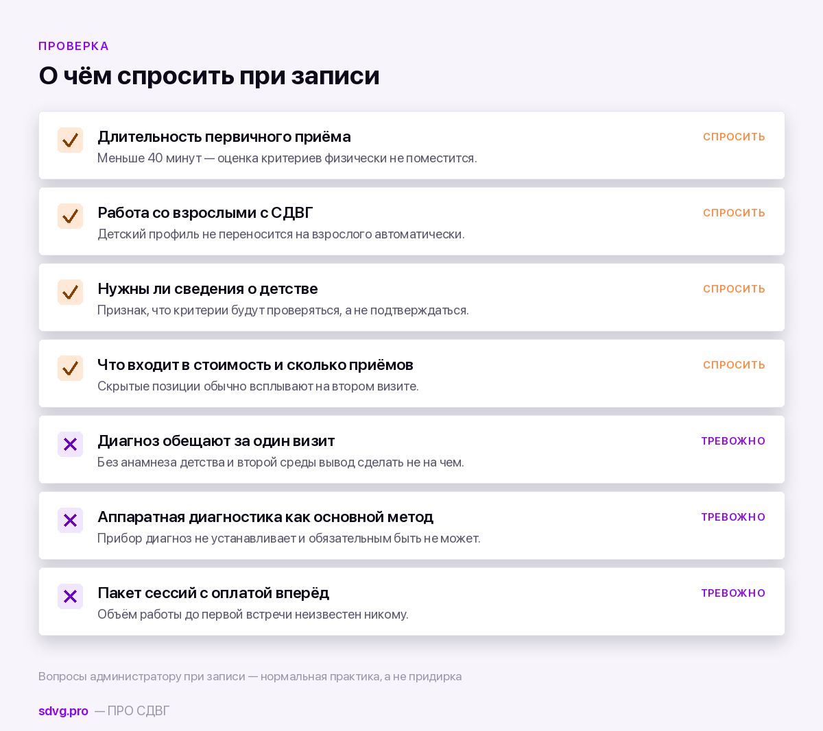Что спросить у администратора до записи