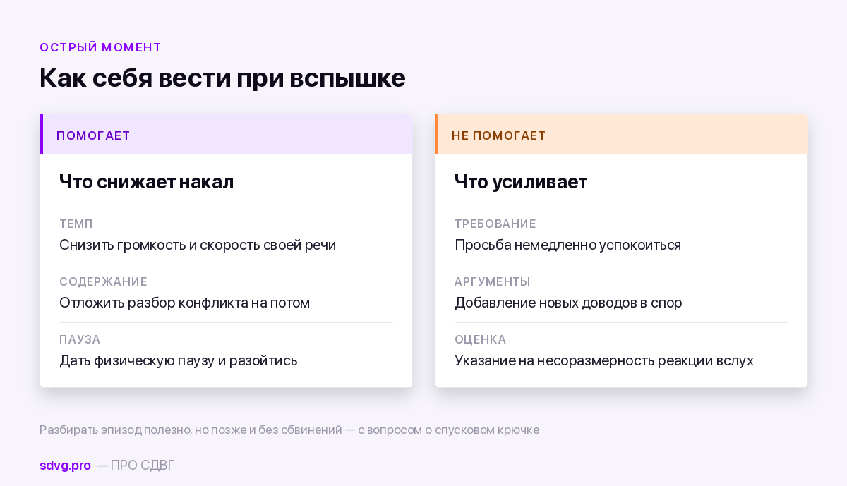 Что помогает и что не помогает при эмоциональной вспышке