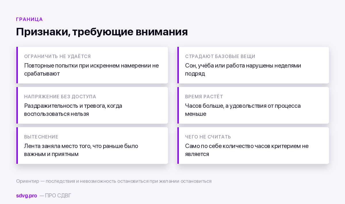 Где проходит граница между привычкой и проблемой, требующей помощи