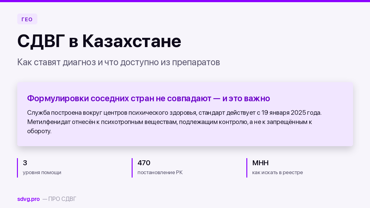 Обложка материала о СДВГ в Казахстане