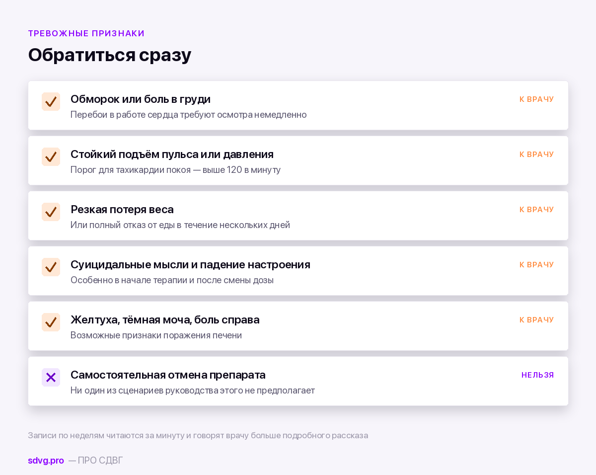 Признаки, при которых нужно обратиться раньше планового визита