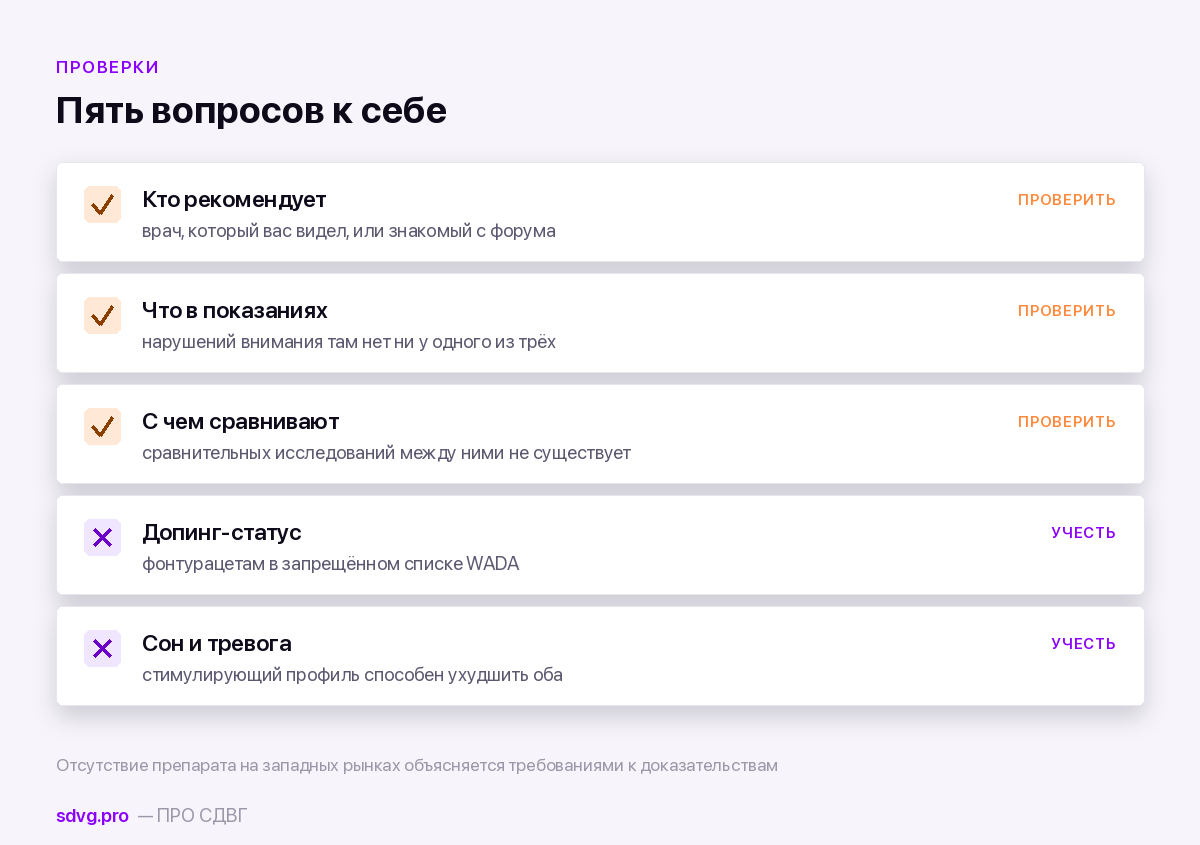 Пикамилон, Фенотропил, Ноопепт: третий эшелон ноотропов 4 Пять проверок до покупки ноотропа