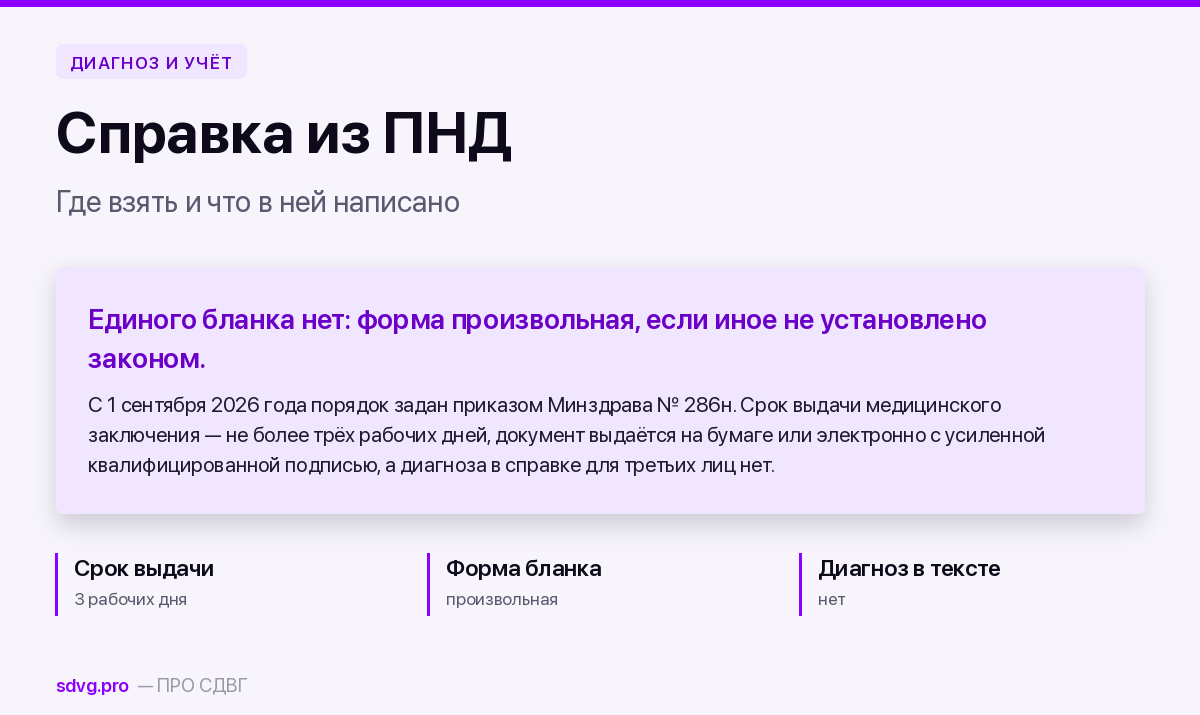 Обложка: справка об отсутствии диспансерного наблюдения