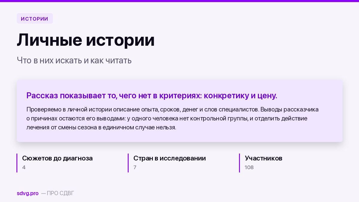 Обложка: личные истории людей с СДВГ и как их читать