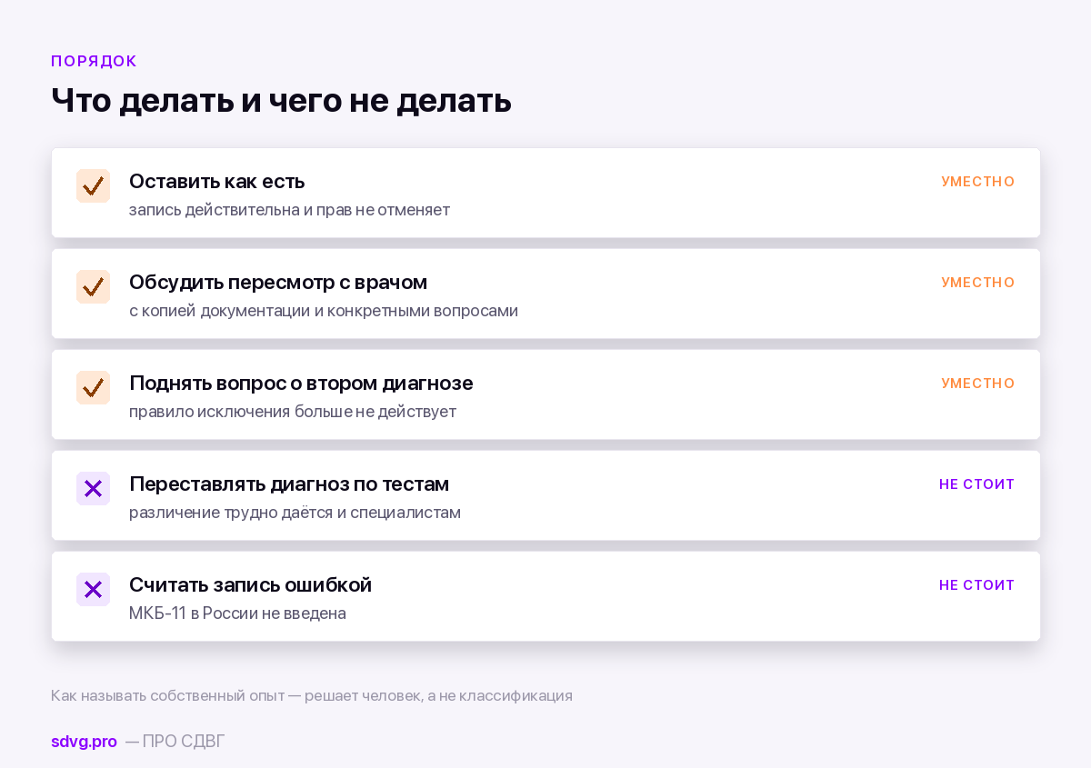 Что делать, если диагноз стоит в старой карте