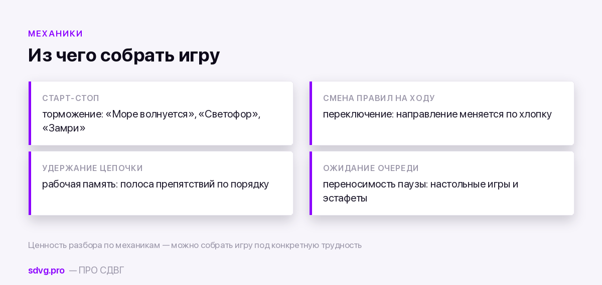 Четыре механики игр и что каждая тренирует