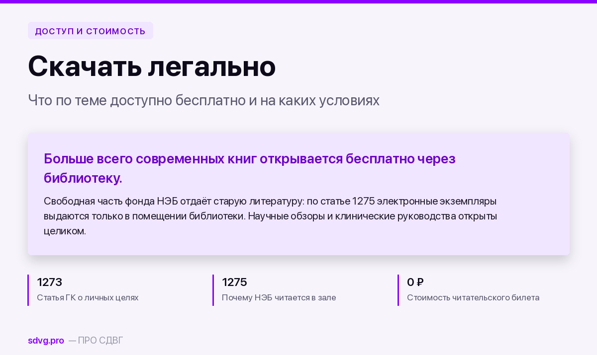 Книги про СДВГ: что можно скачать легально и бесплатно