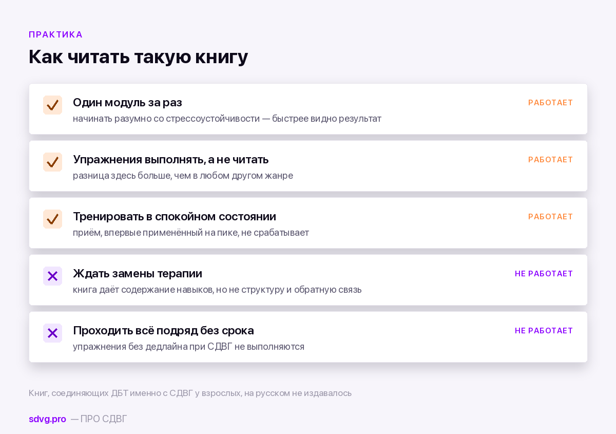 Как обращаться с книгой упражнений по ДБТ