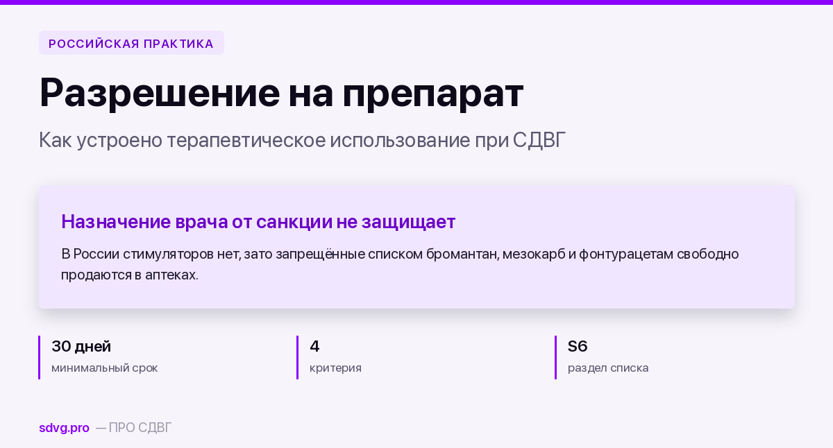 Обложка материала о терапевтическом использовании при СДВГ в спорте