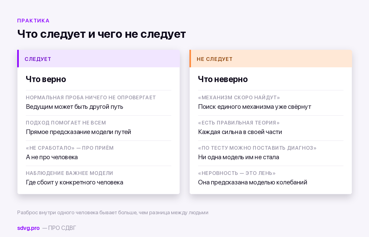 Что следует из множественности механизмов