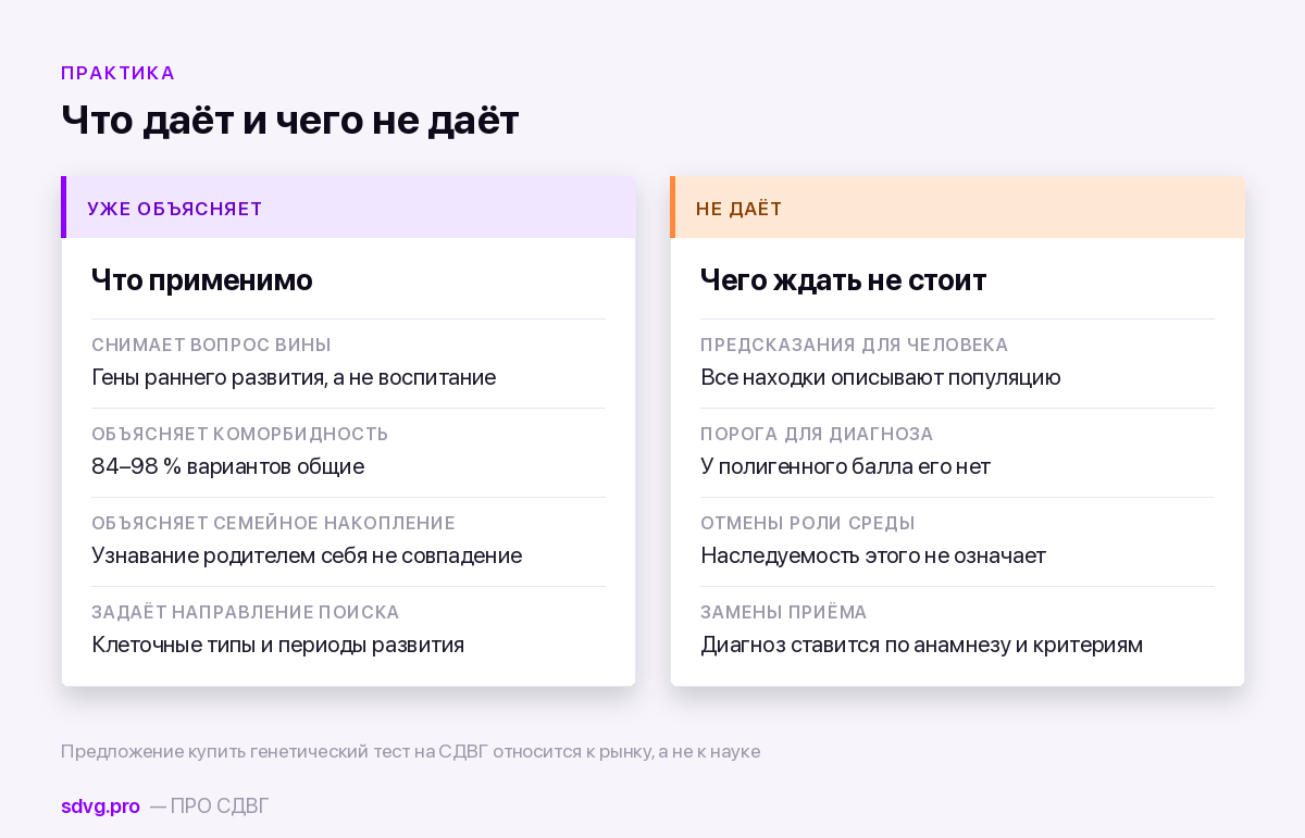 Гены СДВГ: что нашли полногеномные исследования 4 Что генетика объясняет и чего она не даёт