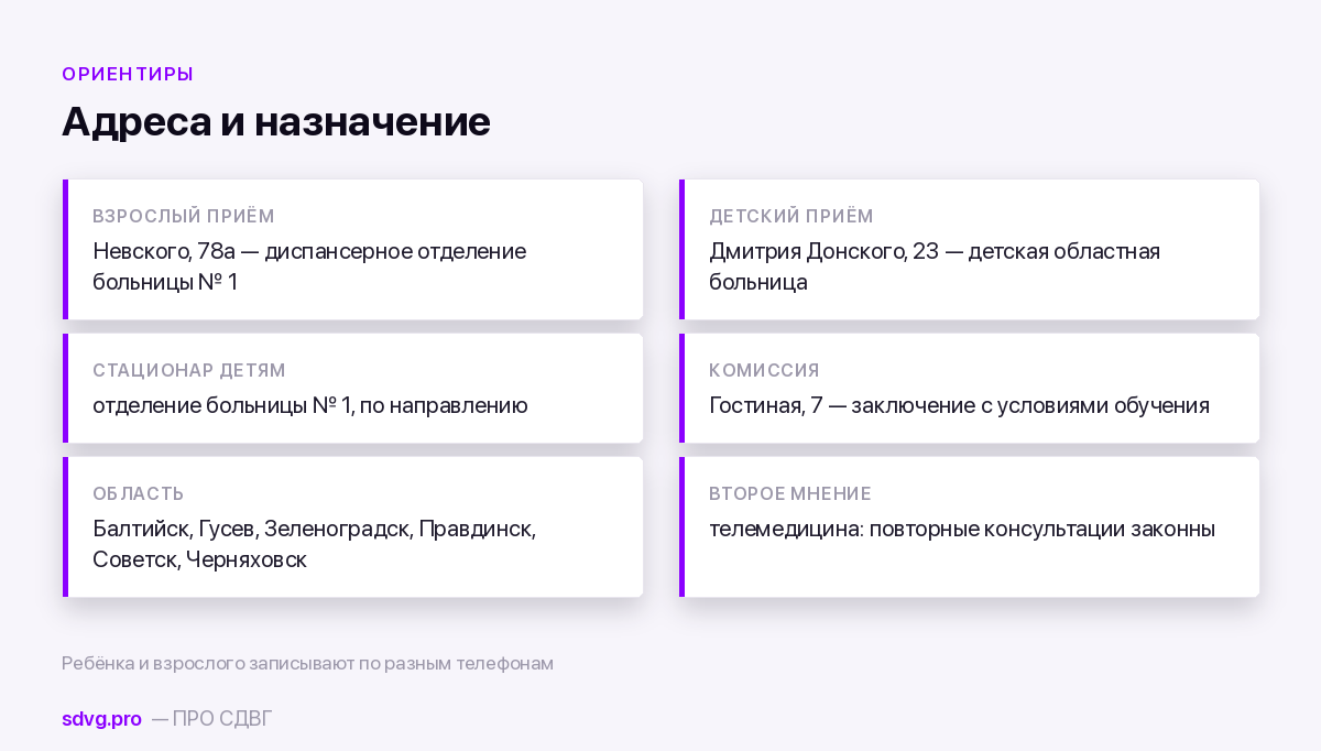 Куда идти с каким вопросом в Калининградской области