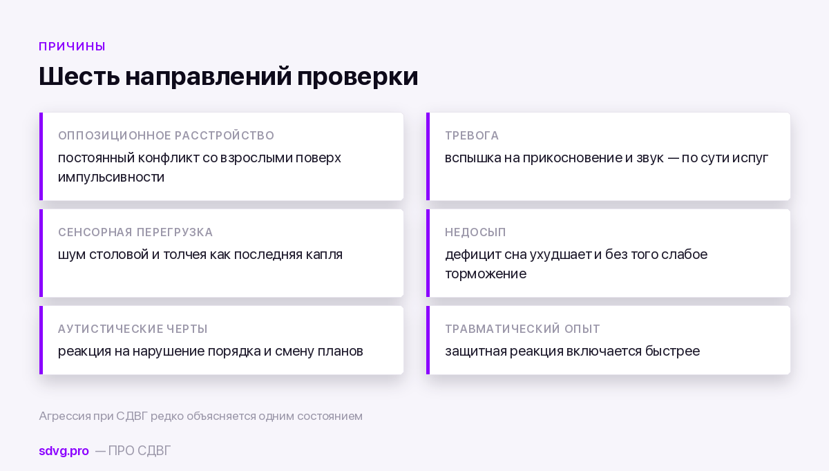 Что кроме СДВГ может стоять за детской агрессией