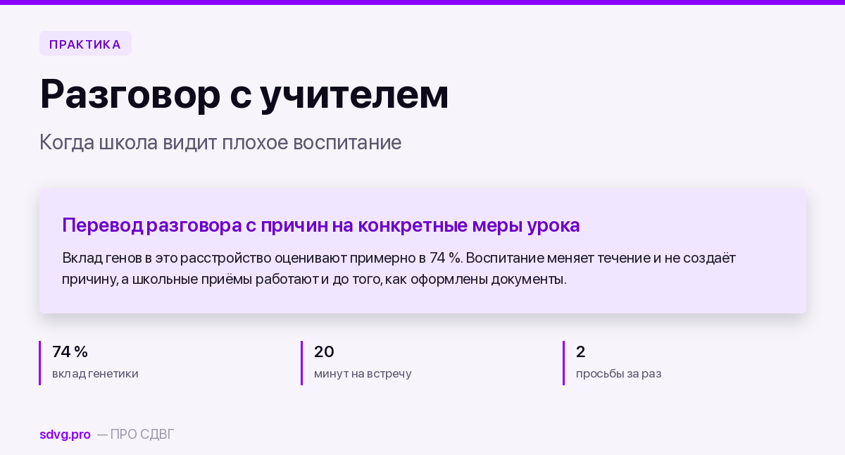 Обложка материала о разговоре с учителем