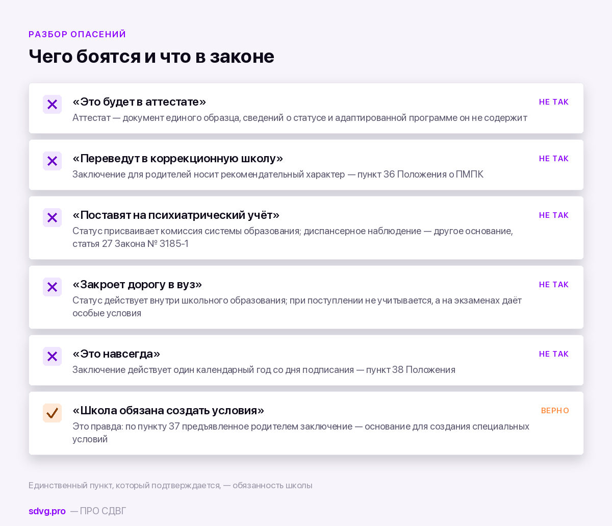 Родительские страхи о статусе ОВЗ и что на самом деле