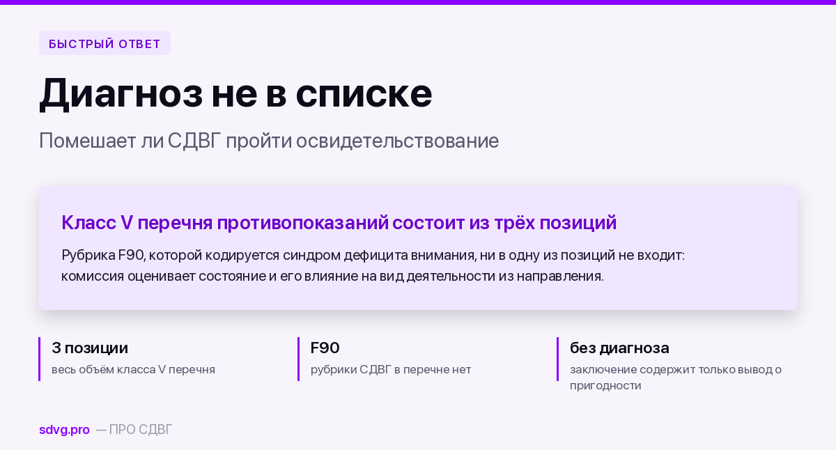 Помешает ли диагноз СДВГ пройти освидетельствование 2 СДВГ и психиатрическое освидетельствование: что решает перечень