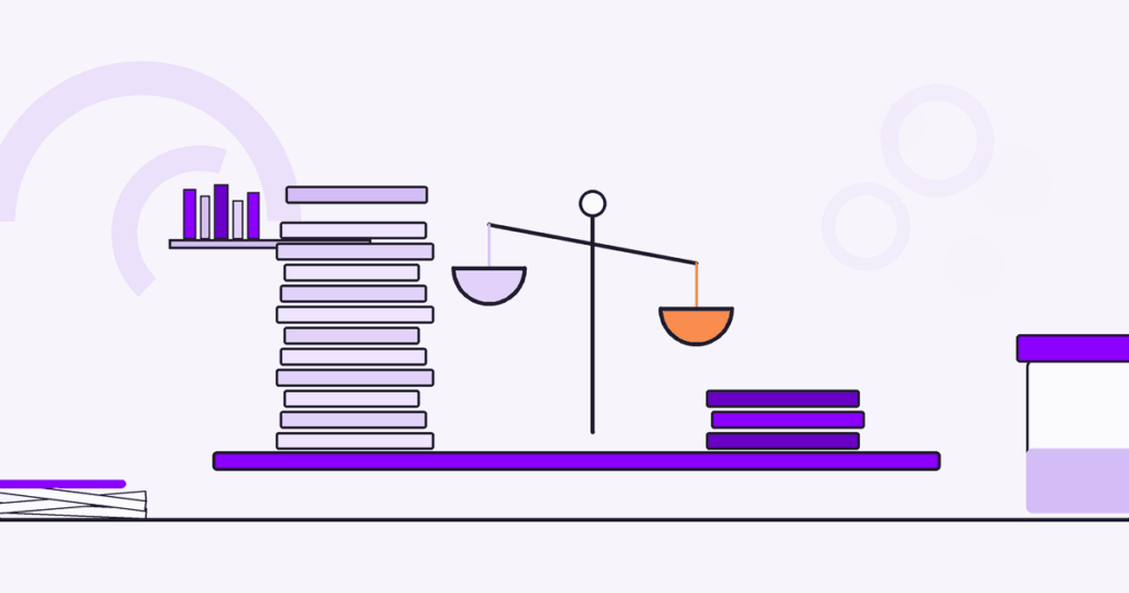 Как бороться с прокрастинацией: что работает и что нет 1 Две стопки карточек разной высоты и весы, склонившиеся в сторону меньшей