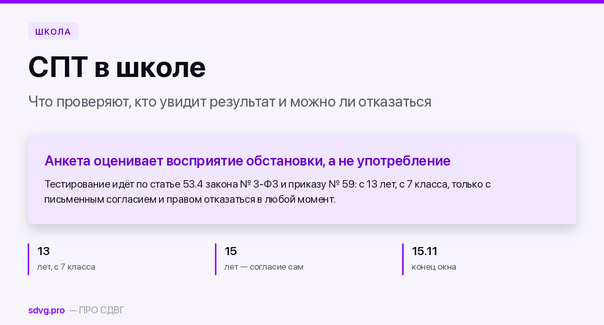 Обложка материала о социально-психологическом тестировании в школе